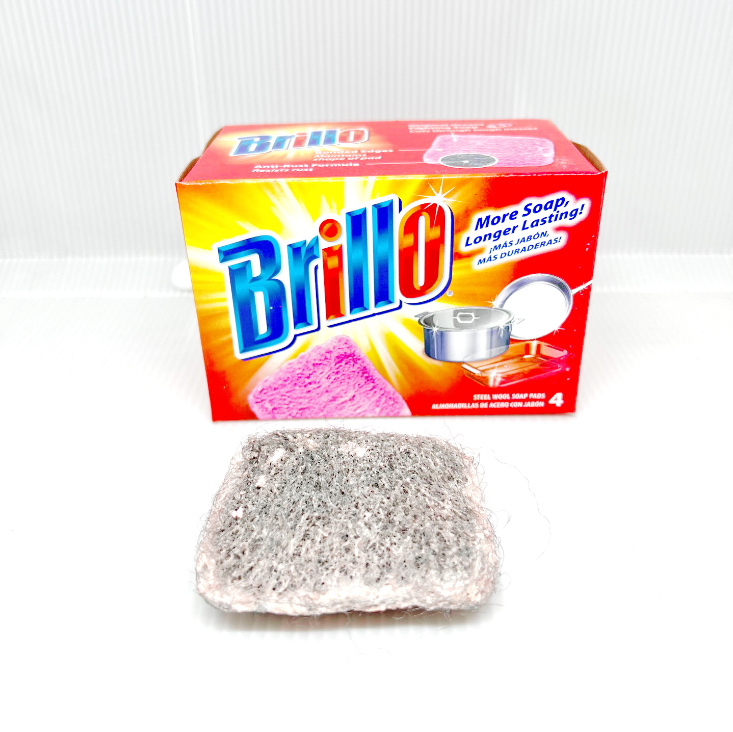 Губки моющие "Brillo" пропитанные мылом 4 шт. (уп.)