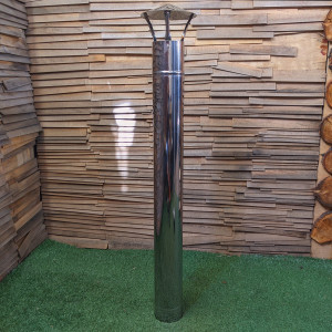 Комплект дымохода труба 110 мм. + зонтик. нержавеющая сталь